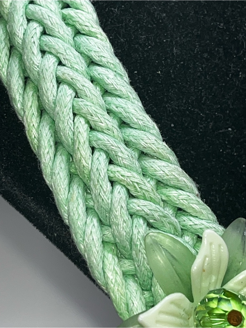 Green Chroma, Green Glass and Green AB stones Bib statement necklace - Picture 11 of 15